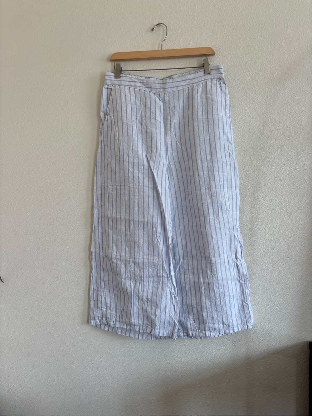 Martha Stewart 100% linen wide leg pants size large